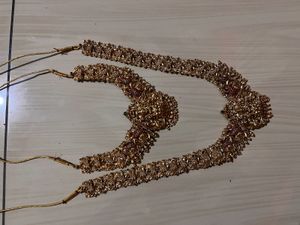 Exquisite Gold-Plated Indian Jewelry Set