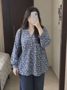 3xl Oversized Stylish Blue & White Printed Kurta