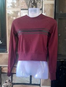 Women Wine Coloured Sweat-Shirt
