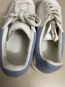 Stylish White &amp; Blue Sneakers