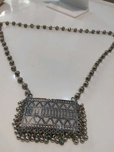 Bohemian Silver Tribal Necklace