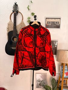 Red Camo Fleece Lined Jacket
