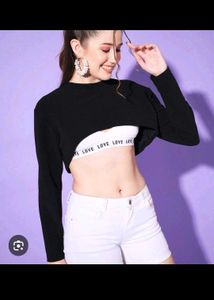 Solid Black Long Sleeve Top