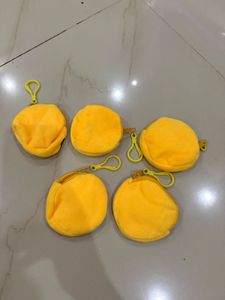 Cute Cartoon Flower Pouches - Set of 5