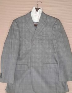 Italy hand made Men's Grey Blazer