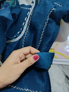 Stunning saree with blouse hand work stone silver