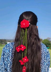 Handmade Crochet Flower Hair Clip