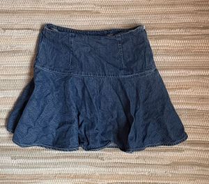 Denim Flared Skirt