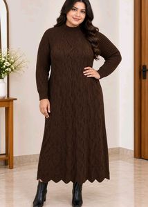 Cozy Knit Midi Dress