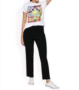 Black cotton denim blend jeans