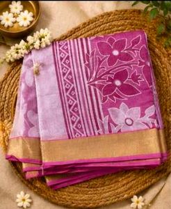 Beautiful Pink Floral Saree