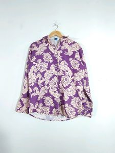 Purple Floral Print Shirt (Women's)
