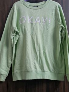 Lime Green 'OKAY!' Graphic Sweatshirt