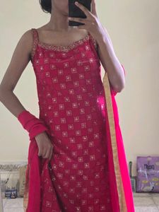 Elegant Pink Kurta Set with Dupatta