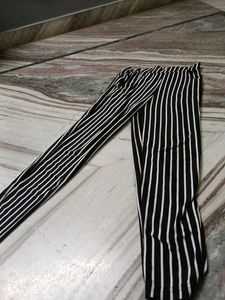 Striped High-Waisted Pants