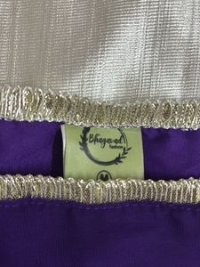 royal Purple Palazzo Pants with Embellishment