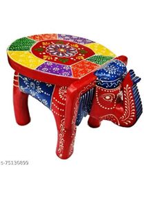 Pair Of Wooden Elephant Stand
