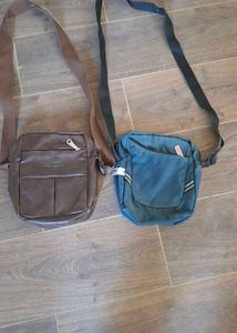 Combo Crossbody Bags - Brown &amp; Blue