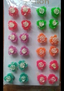 Colorful 12 Pair Ear Studs