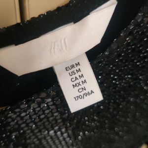 35" Black Glitter Dress