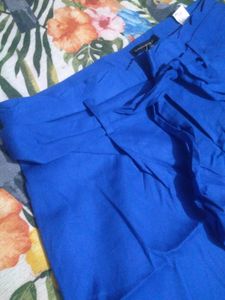 Vibrant Blue Tie-Waist Shorts