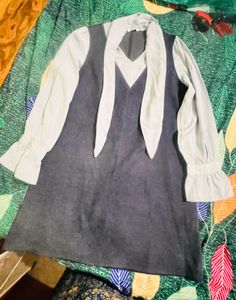 Chic Denim Pinafore Dress