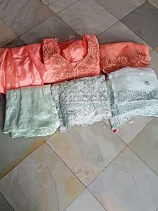 heavy embroidery kurta set combo