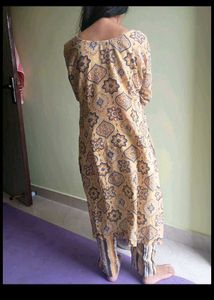 Yellow Printed Kurta Set