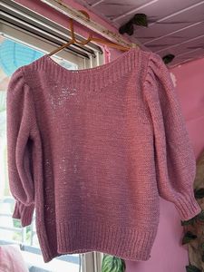 knit sweater pink color