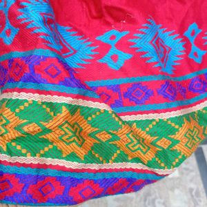 Vibrant Red Embroidered Kurta