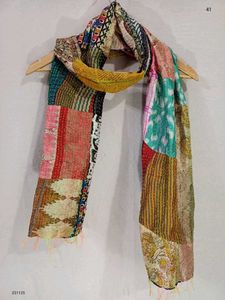 Colorful Patchwork Baul Kantha Stoles