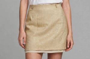 Gold Metallic Mini Skirt
