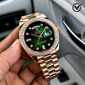 Rolex Day-Date Watch with Diamond Bezel