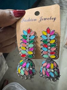 ethnic jhumka multicolour