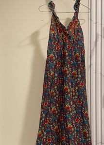 Slit multicoloured floral beach dress!