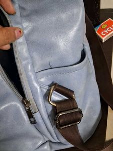 stylish blue backpack