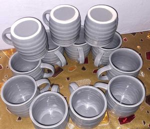Set of Grey Ceramic Mugs