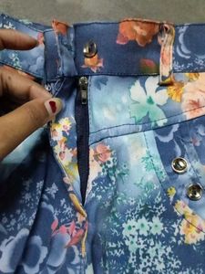 Floral Print Girls Jeans