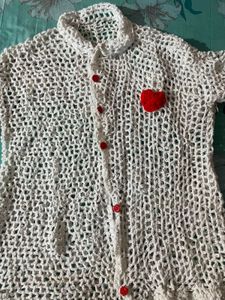 Chic Crochet Button-Up Top