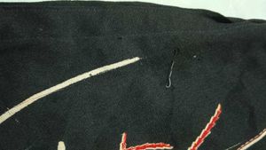 Black Kurta with Red Floral Print