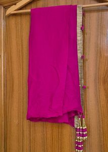 set of 3 Elegant Pink Kurta with Gold Embroidery