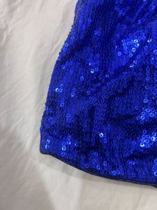 Sparkling Royal Blue Sequin Blouse