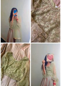 Elegant lehenga with dupatta and coat for ₹1k