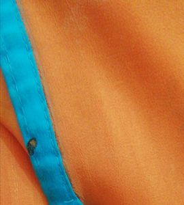 Orange embroidered saree