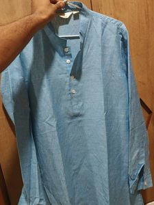 Men's linen blend kurta