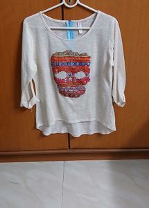 Skull Colourful Graphic T-Shirt - L Size