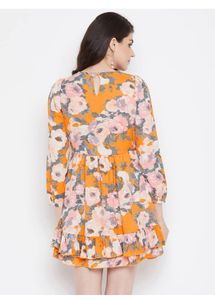 Floral Print A-line Dress
