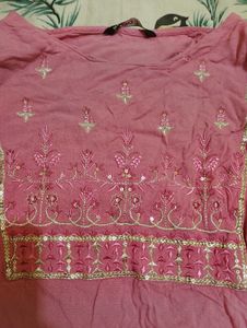Embroidered Pink Kurti