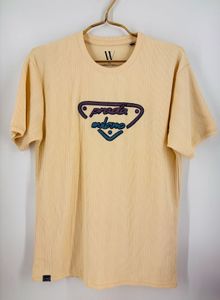 Cream T-Shirt with Embroidered Logo
