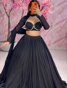 Black Embellished Lehenga Choli Set